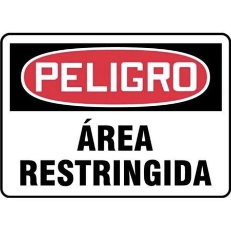 Accuform OSHA DANGER Safety Sign RESTRICTED SHMADM148VP SHMADM148VP